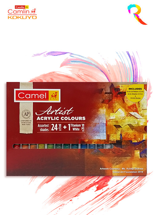 Camlin Kokuyo Artist Acrylic Colour 500 ml Series 1 Light Blue Permanent