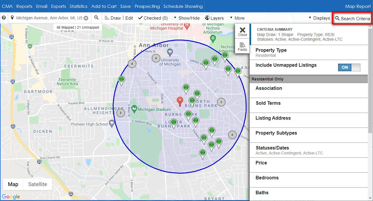 Quickly Run A Radius Search Using The Interactive Map Rapattoni 