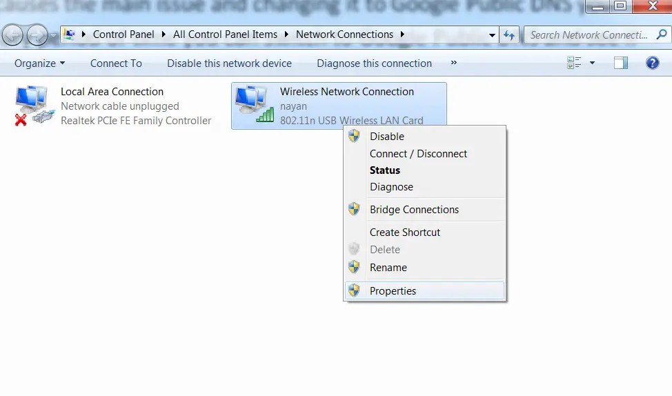 your DNS server might be unavailable