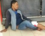 DPO pelaku pencurian modus pecah kaca saat diamankan di Posko Timsus Polda Sulsel, Senin (15/01/2018). | Foto : Illank