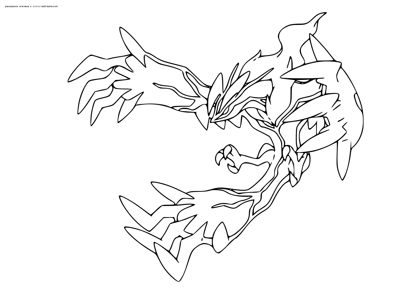 Free printable yveltal pokemon coloring page for kids to download, pokemon coloring pages. Raskraska Legendarnyj Pokemon Iveltall Yveltal Raskraski Pokemonov Pokemons Free Colouring Pages