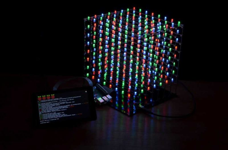 Led Cube Using Raspberry Pi Piday Raspberrypi Raspberry Pi - Full HD Mountain Illustrations for Desktop