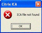 ICA File Not Found
