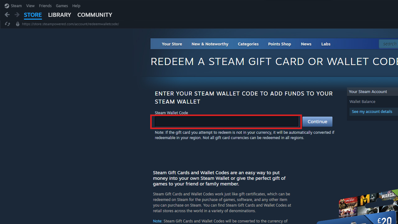 How To Redeem Steam Codes 2023 Guide Razzem Wallet Code Step 2 
