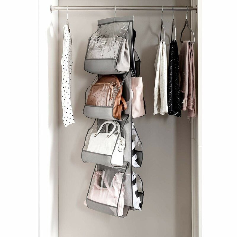Three hat and coat style hooks provide six points of storage. 10 Purse Storage Ideas How To Store Purses And Handbags