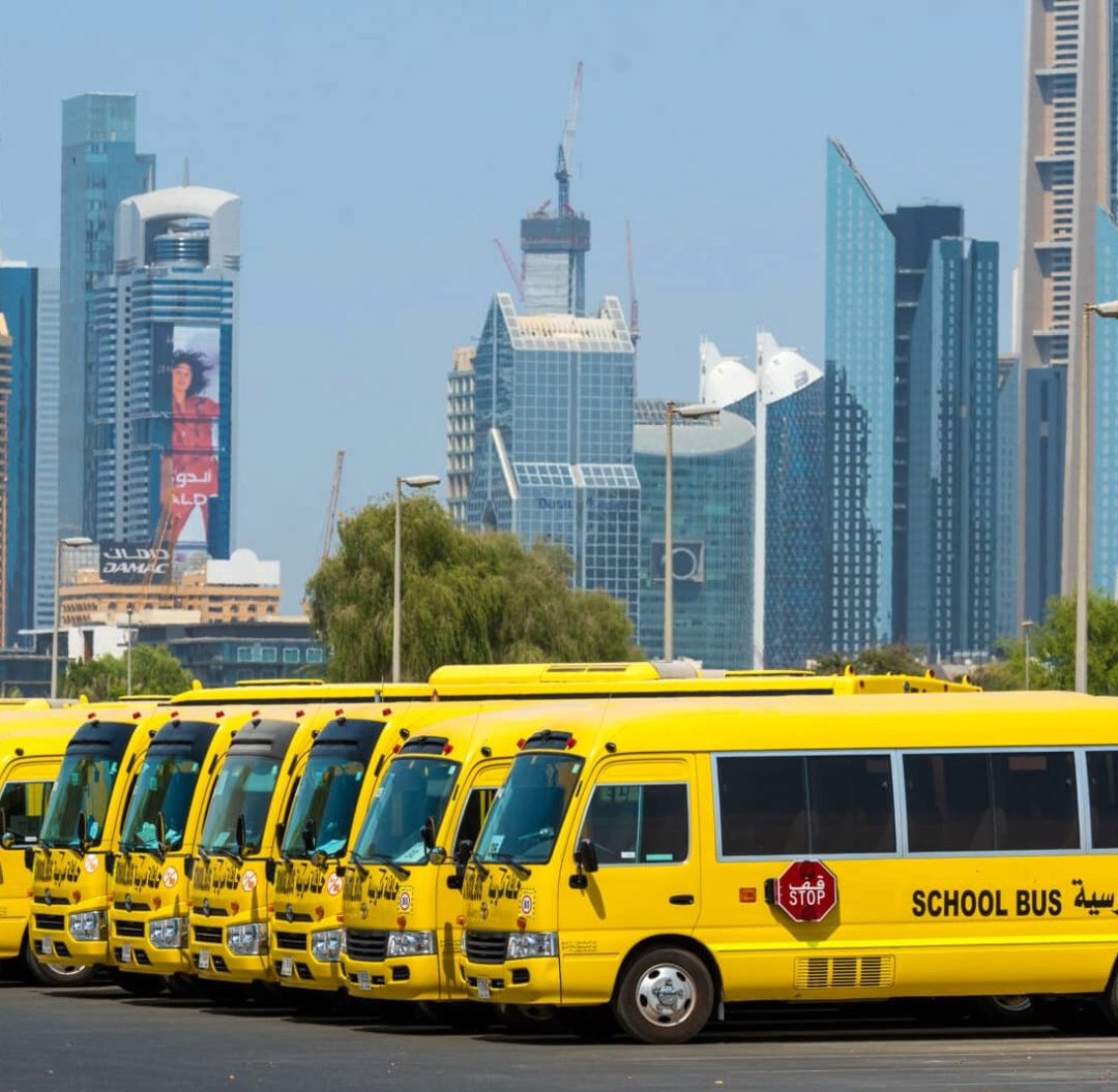 School Bus Fire Safety - Geometric Background Collection - Mobile Quality