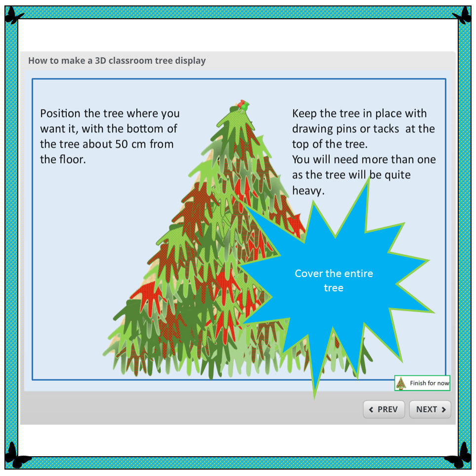 How to make a 3d classroom tree display