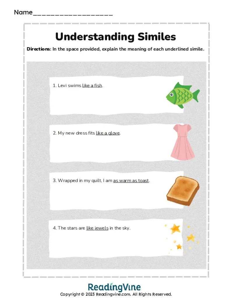 Simile Worksheets Artofit - Creative Minimal Background - High Resolution