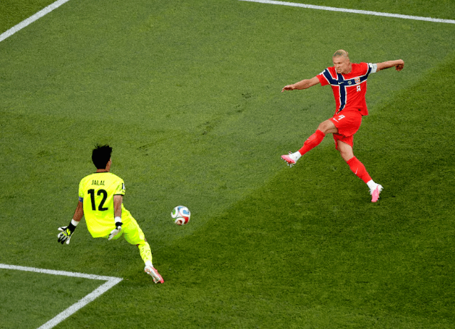 Norway’s Haaland sparkles on World Cup debut with two goals for 4-1 victory over Iraq