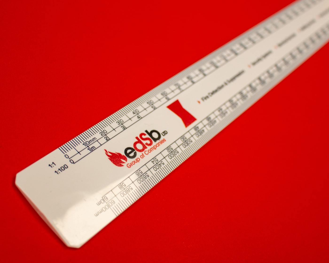 architect branded scale rulers printed in full colour