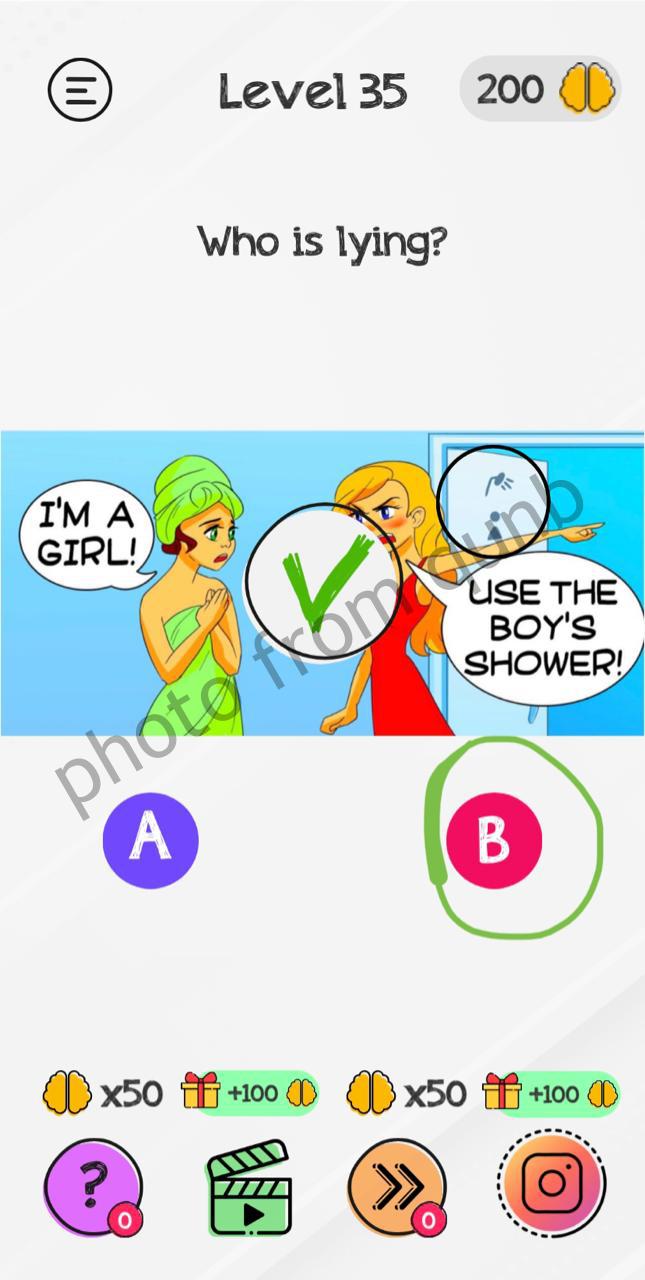 Get hints, track time, print, access previous puzzles and much more. Braindom Level 35 Qunb