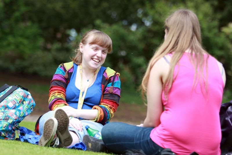 10 Visitors Enjoying The Sunshine On The Main Lawn Reaseheath College - Minimal Design Collection - Desktop Quality