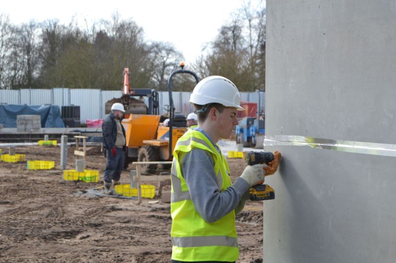 Construction Student With Lecturer Reaseheath College - Download Gorgeous City Illustration | Ultra HD