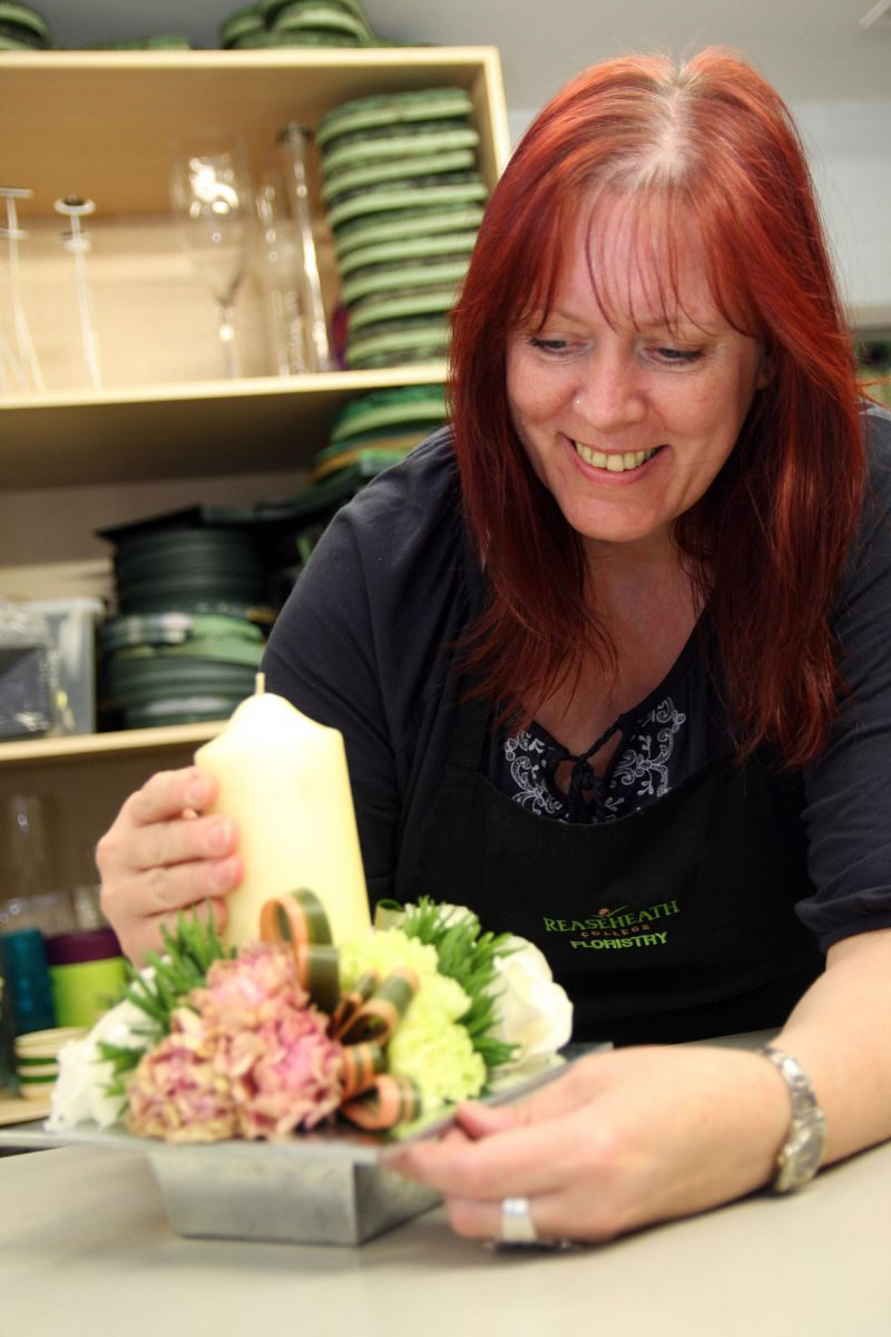 Floristry Student With Creation 3 Reaseheath College - Gradient Pattern Collection - 4K Quality