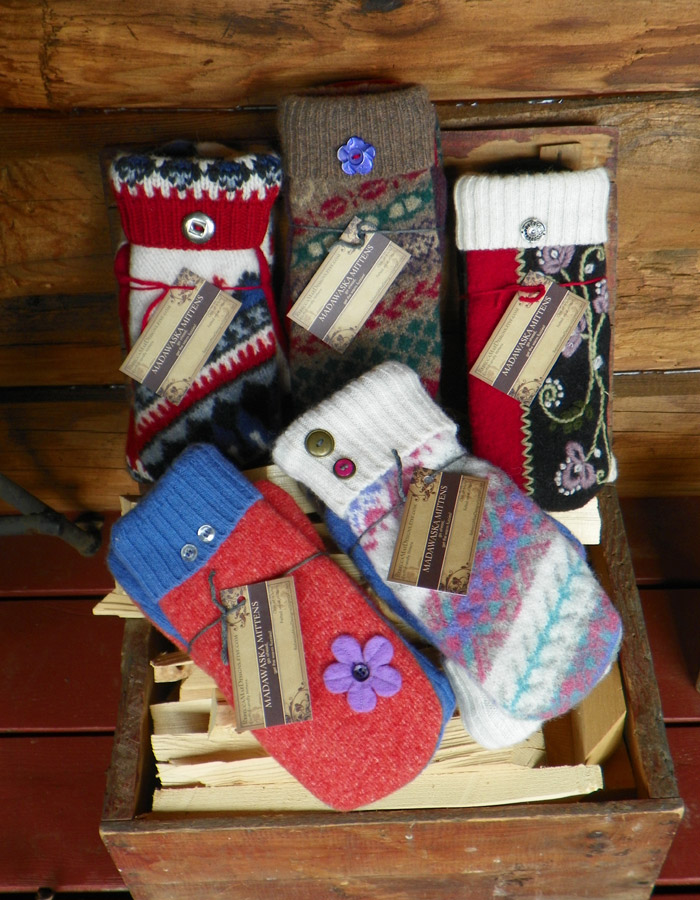 felted wool mittens from sweaters