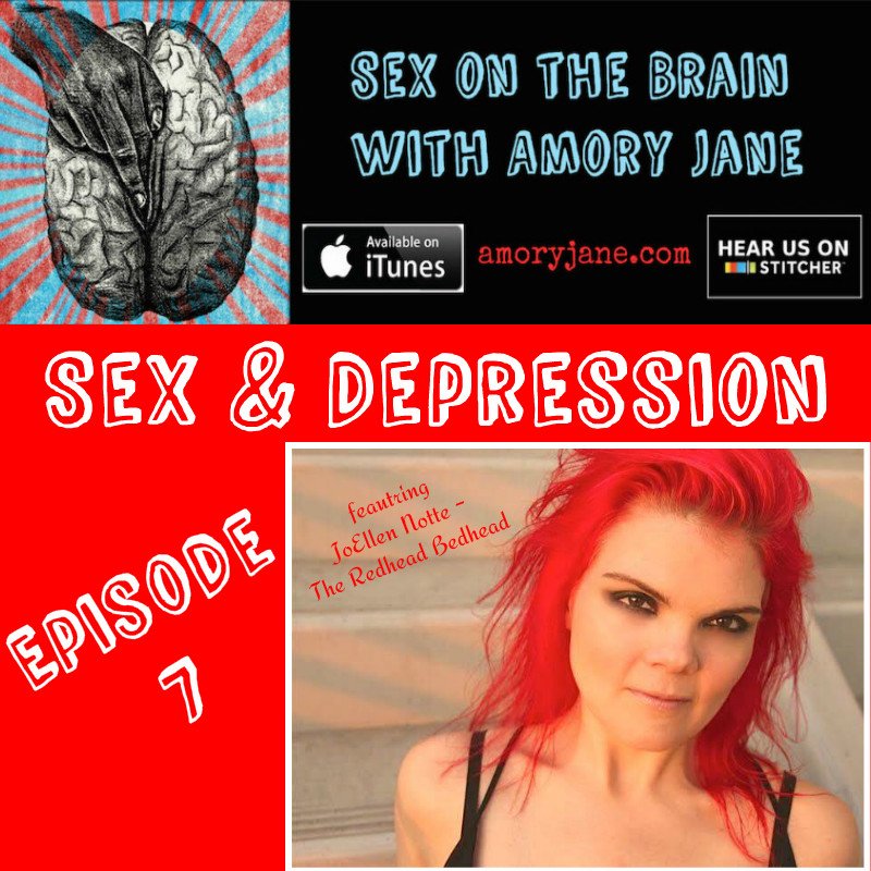 Graphic promoting JoEllen's appearance on "Sex on The Brain with Amory Jane"