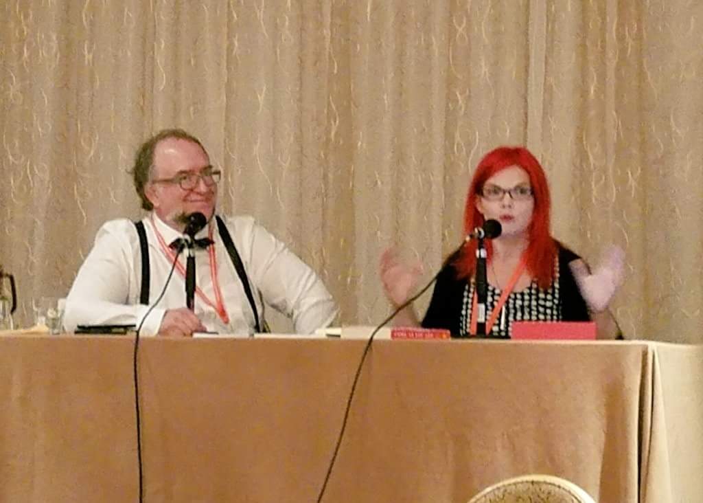 JoEllen Notte and Stephen Biggs speaking about Sex and Depression at Woodhull's 2016 Sexual Freedom Summit