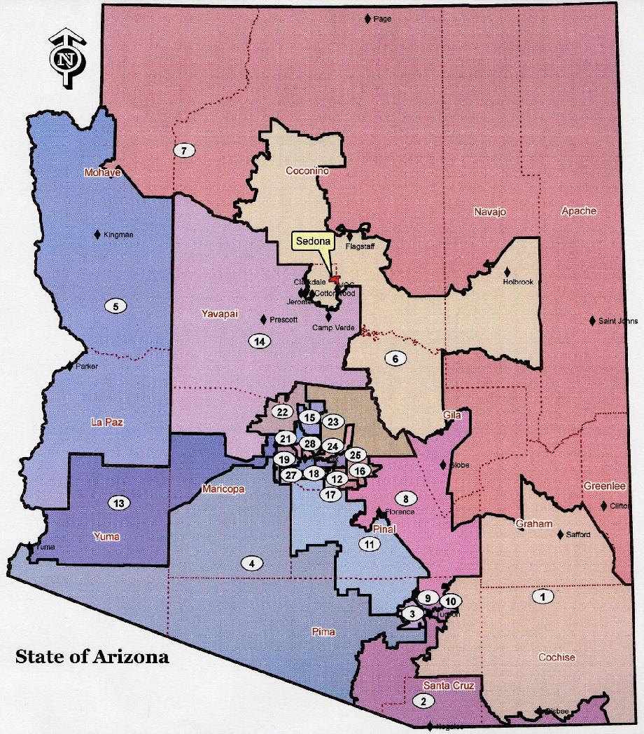 Arizona On The US Map A Seasonal Exploration Arizona State Legislative Map 
