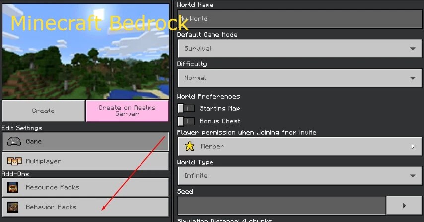 Bedrock Installation Step 1