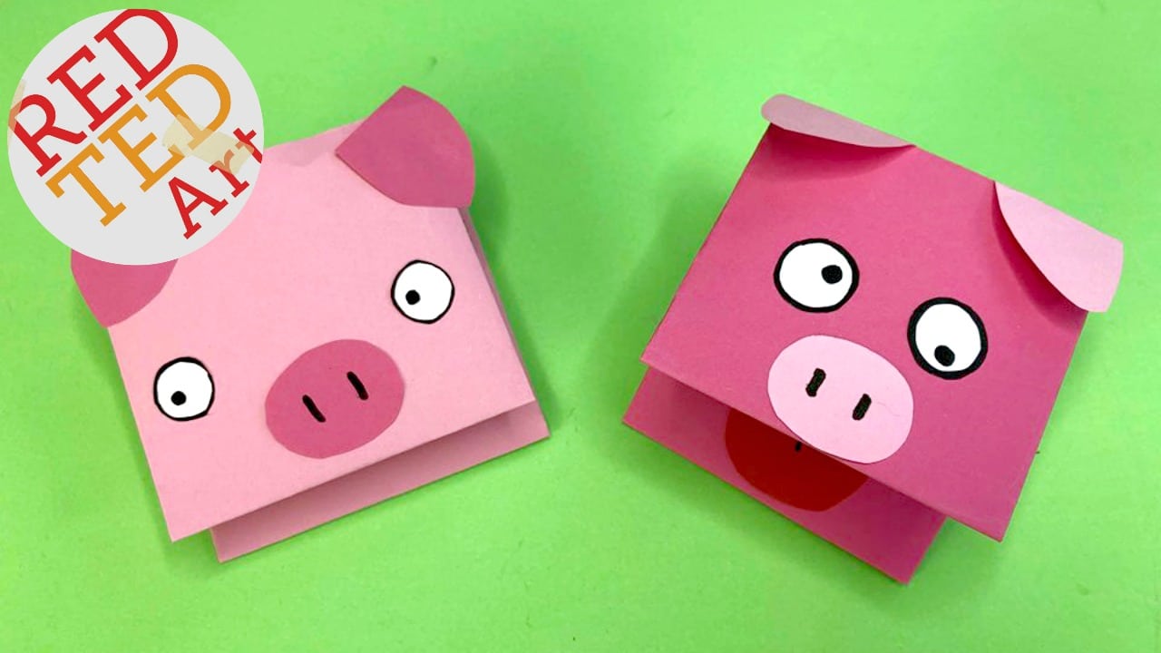 Pig Finger Puppet Template