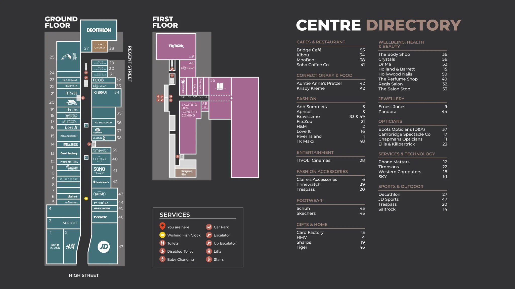 Centre Map Regent Arcade CentreMap