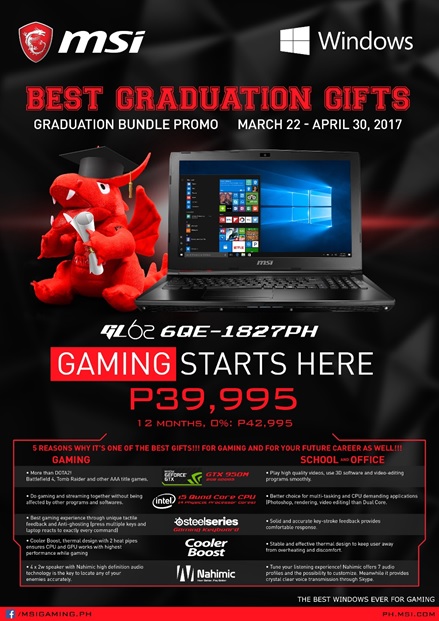 Enjoy Your Graduation with MSI Notebook’s Latest Promo