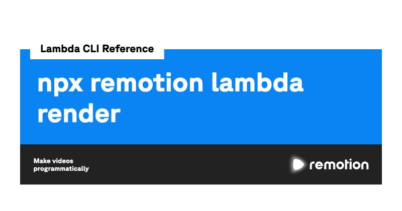Lambda Limits Remotion Make Videos Programmatically - Dark Background Collection - Full HD Quality