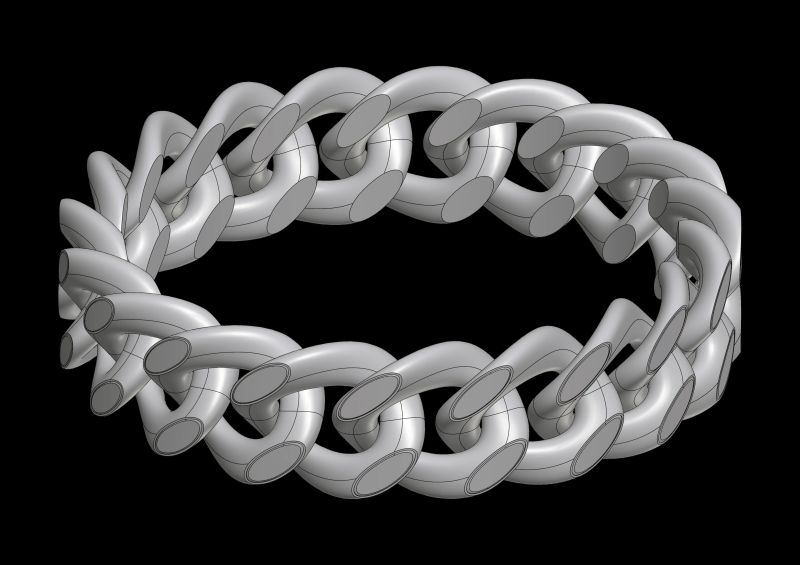 Chain 3d Model By Bsten - Sunset Illustrations - Classic Retina Collection