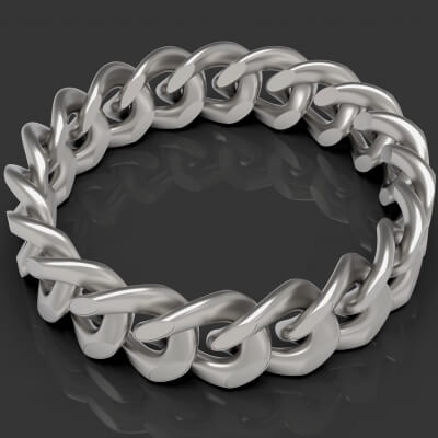 Chain 3d Model By Bsten - Elegant Space Pattern - High Resolution
