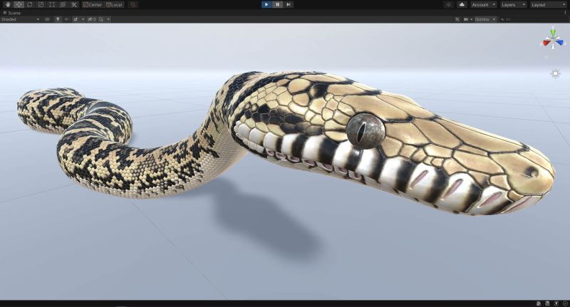 Animated Scrub Python 3d Model By Dibia Digital - HD Colorful Textures for Desktop
