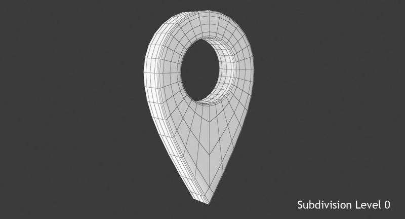 Map Pointer 3d Model By Hdpoly - Incredible Ocean Pattern - Full HD