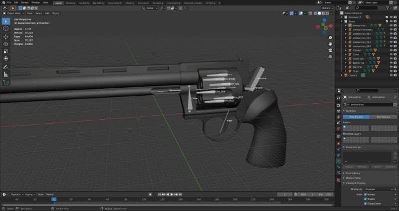 Colt Python 3d Model By Korboleevv - Incredible 8K Vintage Textures | Free Download