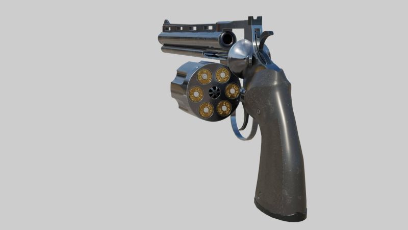 Colt Python 3d Model By Korboleevv - Download Modern Space Illustration | 4K