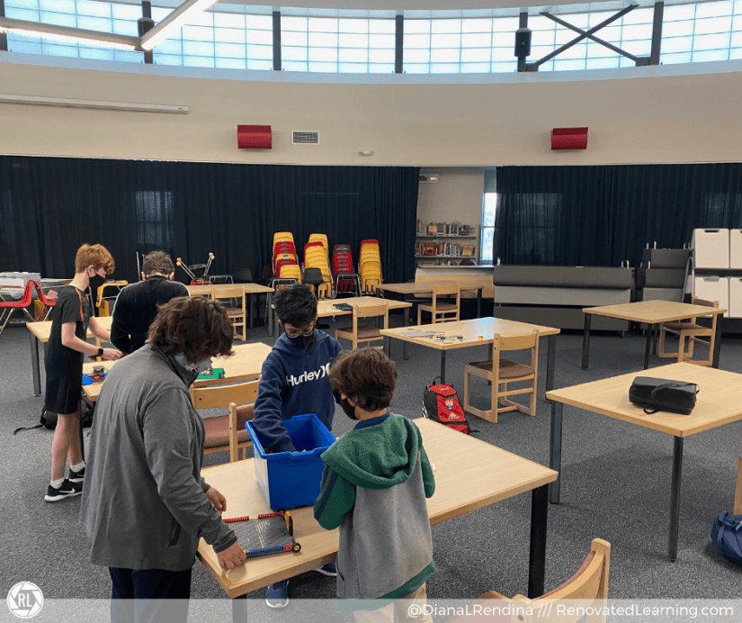 Spacing out at library tables