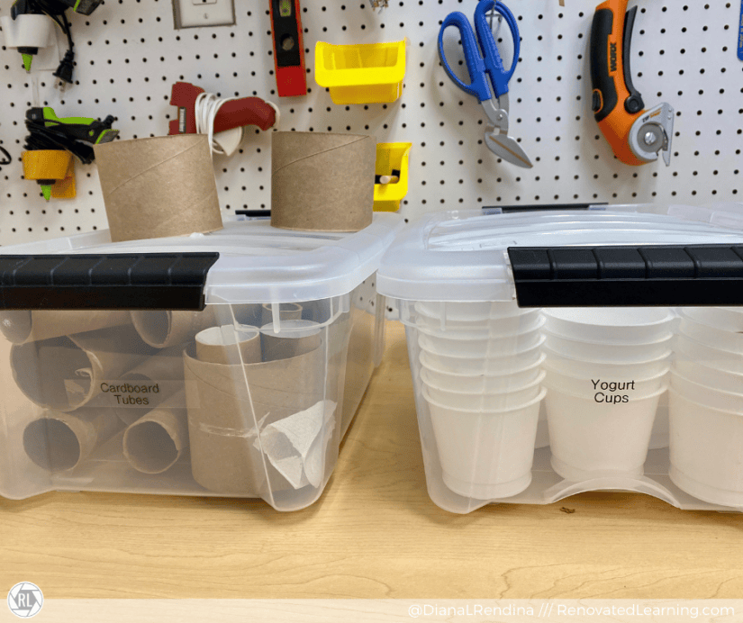 Keep recyclables on hand and organized