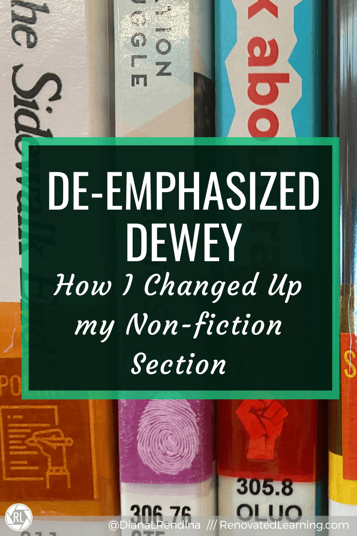 De-emphasized Dewey: How I Changed Up my Non-fiction Section - A detailed step by step explanation of the approach I took in my school to de-emphasize Dewey