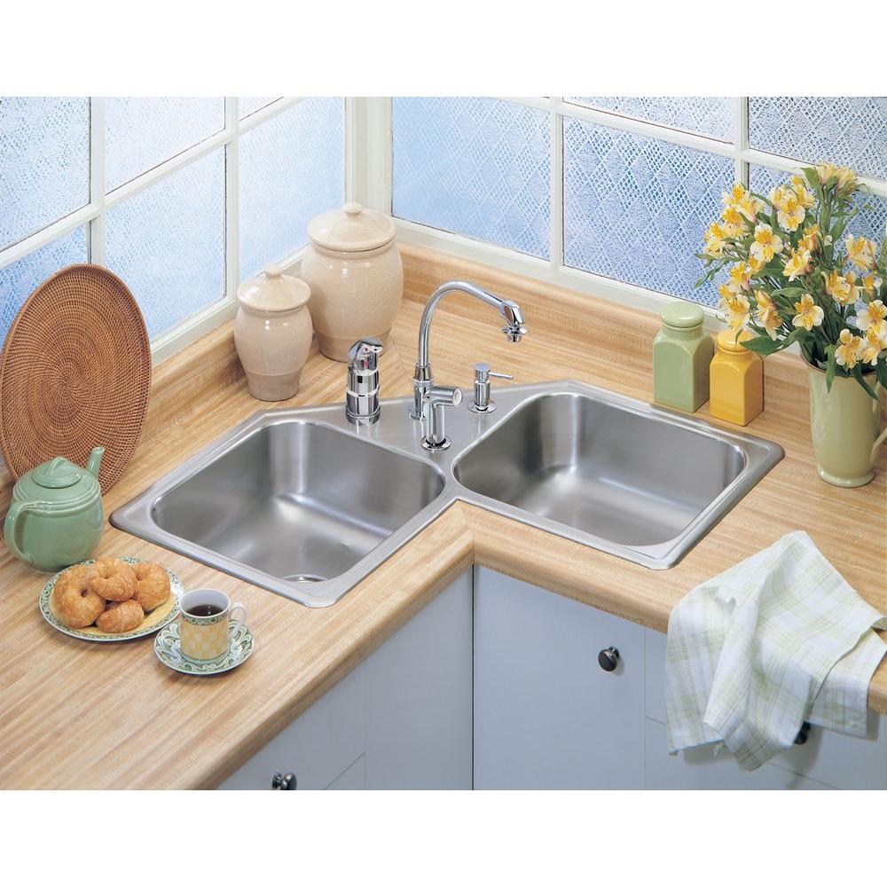19 Beautiful and Practical Corner Kitchen Sink Inspirations