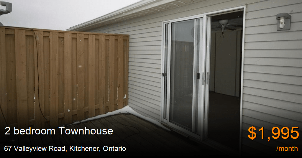 Browse photos, get pricing and find the. 67 Valleyview Road, Kitchener - Townhouse for Rent
