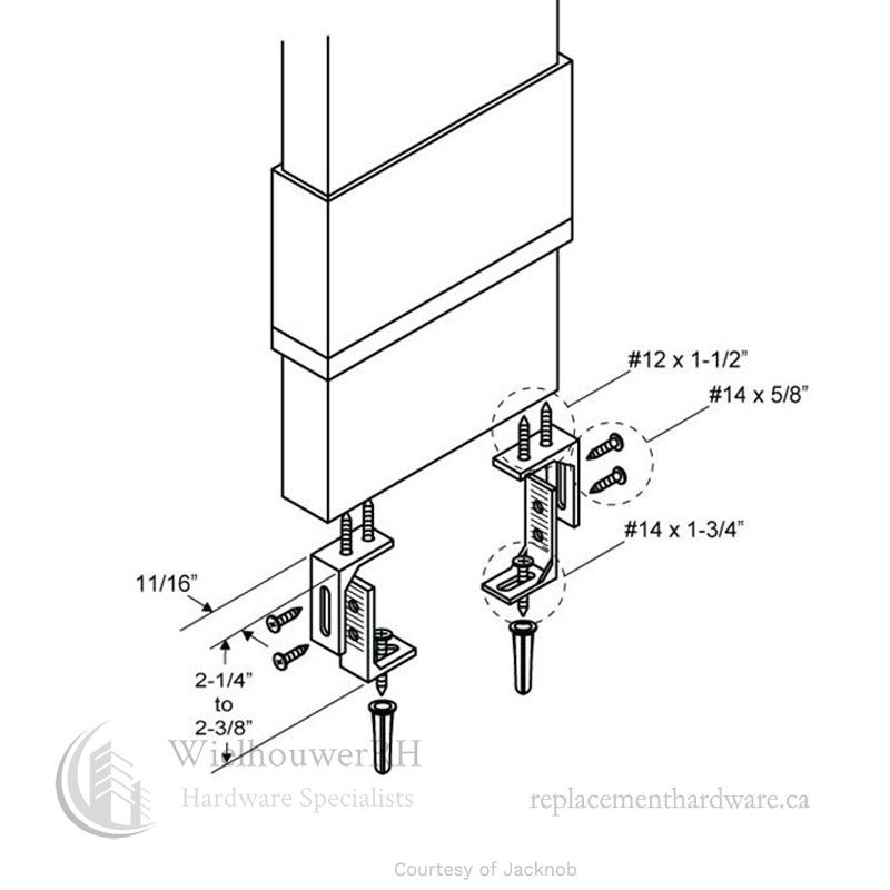 31056 pilaster anchor pack p/l zinc