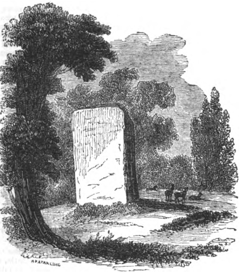 Illustration of the memorial stone to William Rufus