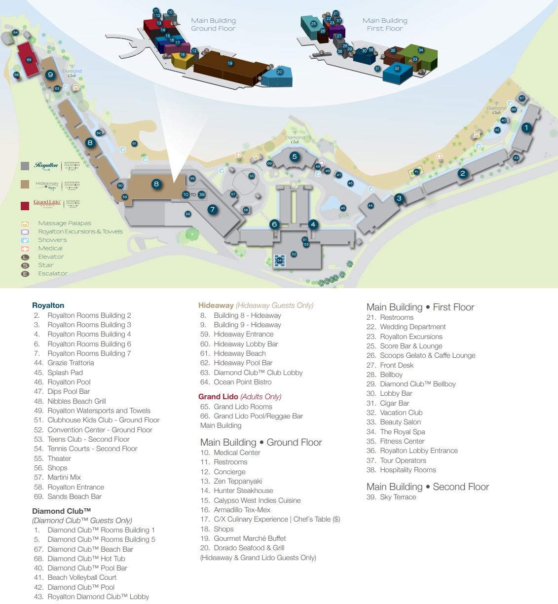 Resort Map Royalton Negril Jamaica.