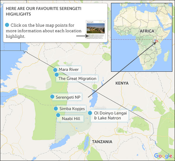Serengeti Travel Guide Serengeti Map 