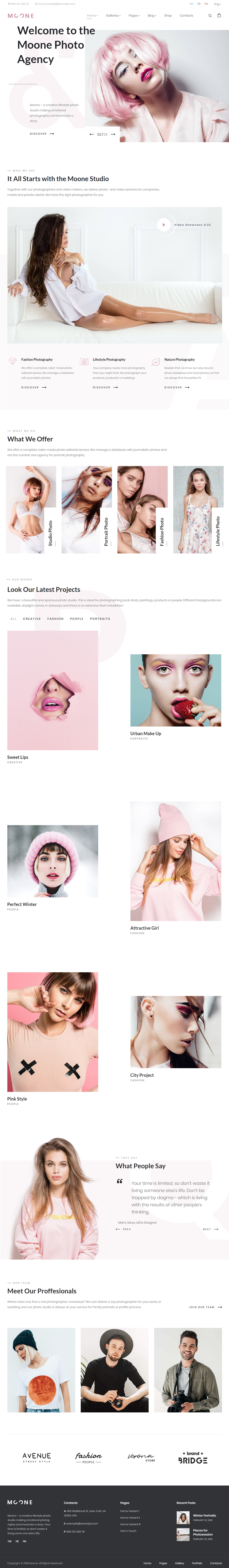 Jo is a photography portfolio wordpress theme, handcrafted for creative folks who appreciate minimalism. Moone - Premium Responsive Photography Portfolio WordPress Theme