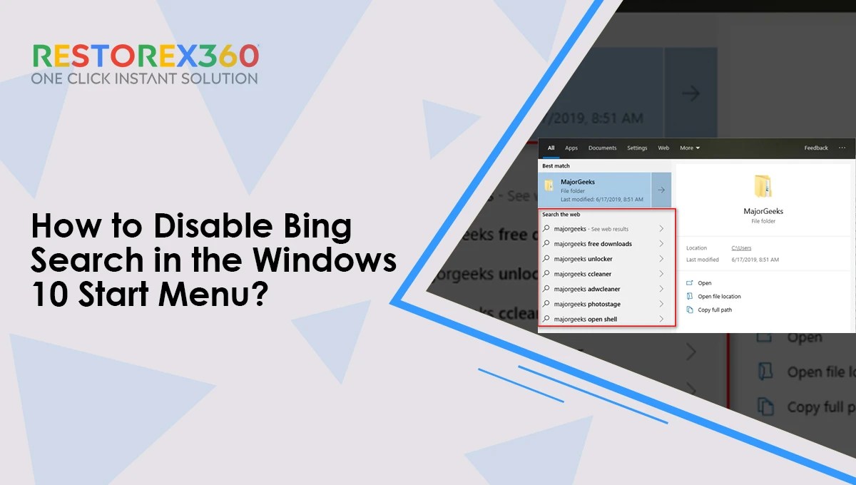 How to Disable Bing Search in the Windows 10 Start Menu