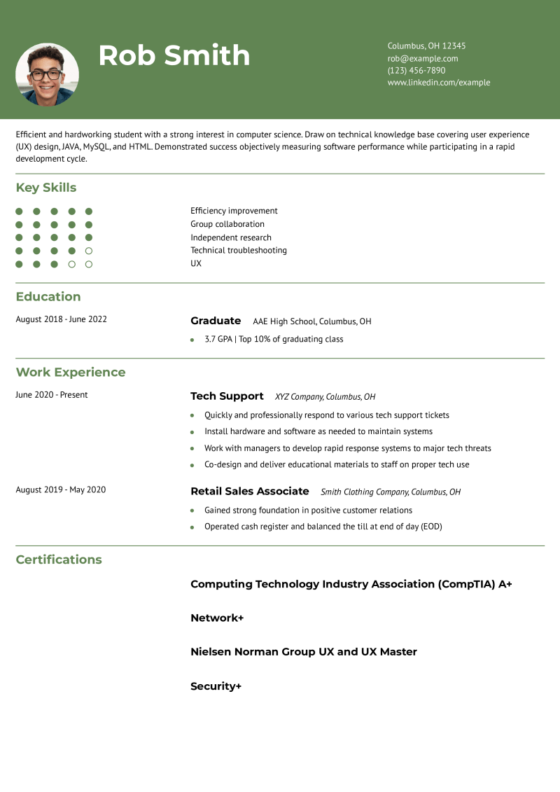 Student Resume Example Writing Guide - Premium Vintage Texture Gallery - Ultra HD