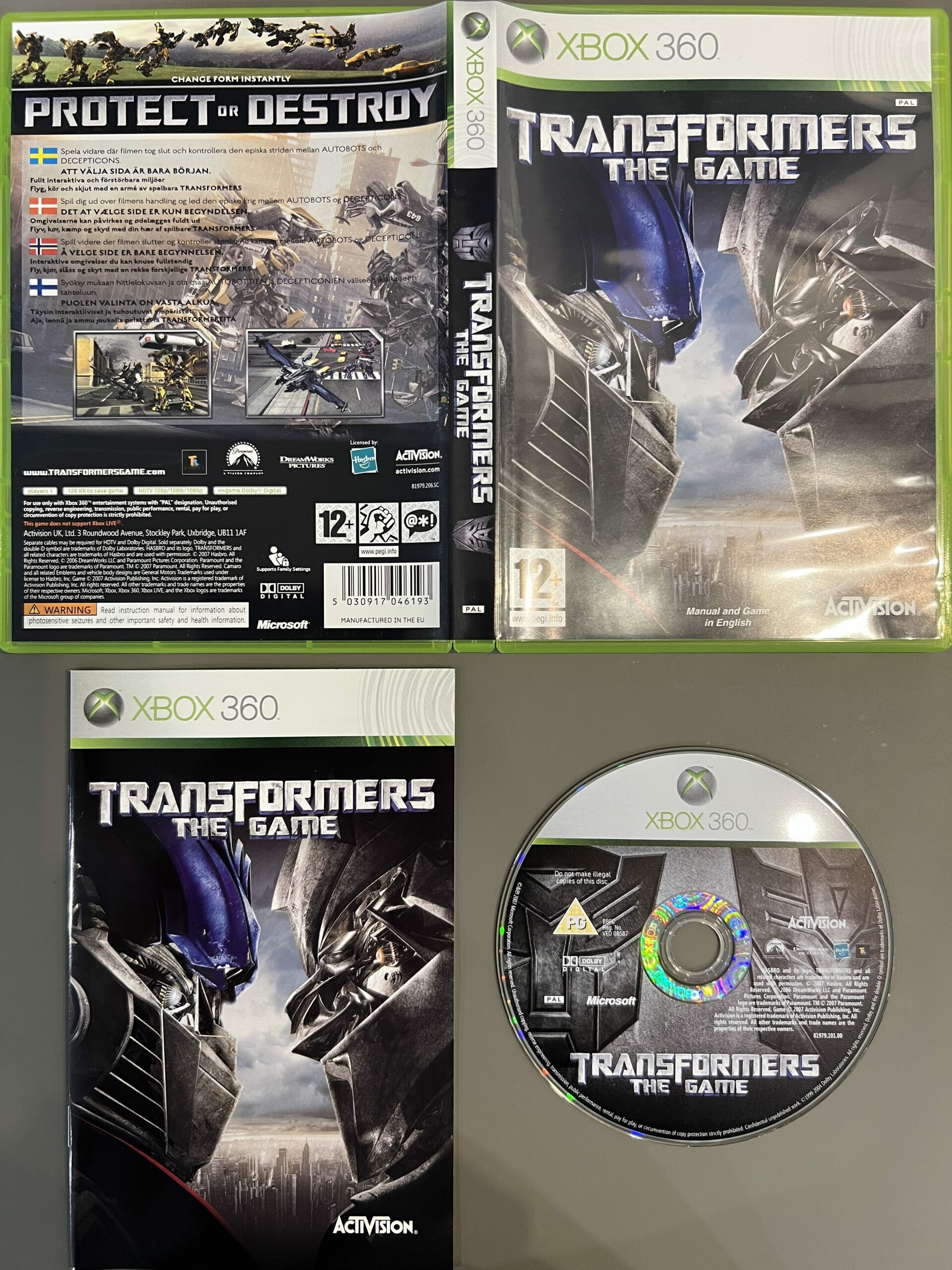 Transformers The Game (Dansk) XBOX 360 Spil RetroBros Fordi vi