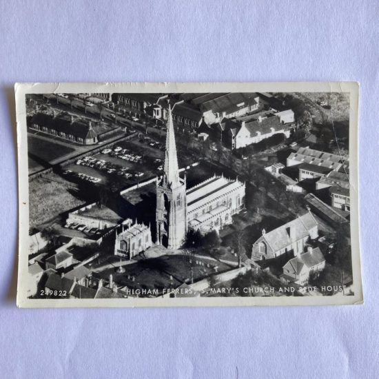 Vintage Postcard St Marys Church & Bede House, Higham Ferrers, Northampton old photo, picture
