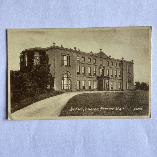 A vintage UK postcard - Thorp Perrow Hall, Bedale, Yorkshire old photo, picture