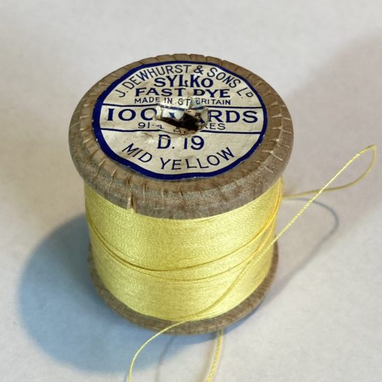 Vintage Sylko Cotton Reel - Mid Yellow D.19