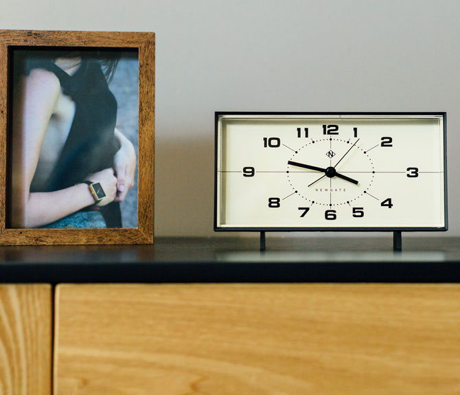 Midcentury Modern Style Wideboy Mantle Clock By Newgate
